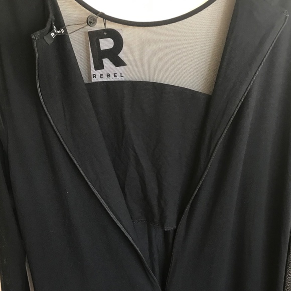 REBEL WILSON X ANGELS Surplice Wrap Mesh Sleeve Midi Dress Women’s Plus Size 3X - Picture 9 of 16